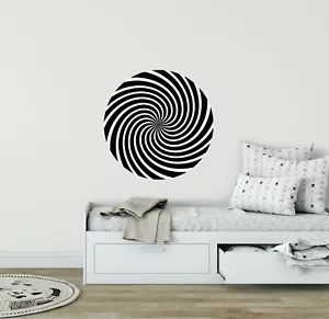 Hypnotische Spirale #3 Wandtattoo kreisförmig optisch Illusion Vinyl Wandkunst Aufkleber - Bild 1 von 2