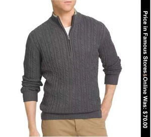 Izod® Herren Langarm Pullover mit Zopfmuster, Größe M - Bild 1 von 2