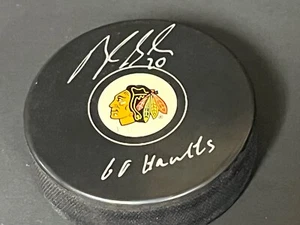 Brandon Saad Chicago Blackhawks Auto Signed Puck Go Hawks - Picture 1 of 2