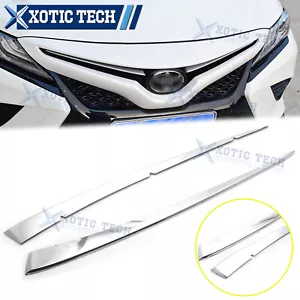 For Toyota Camry SE XSE 2x Stainless Bumper Front Center Grill Grille Cover Trim - Bild 1 von 12