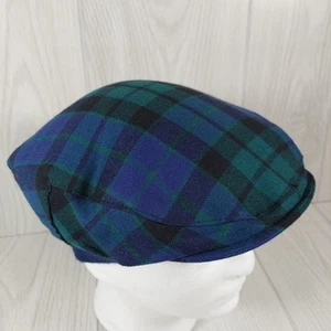 Mackay By Ingles Buchan Scottish Clan Cap Golf Hat Flat Cap Pure New Wool Plaid - Picture 1 of 7