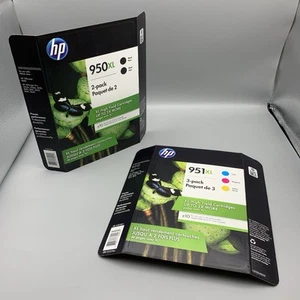 Genuine HP 950XL 2-Pack & 951XL 3-Pack Ink Cartridges Black Cyan Magenta Yellow - Picture 1 of 19