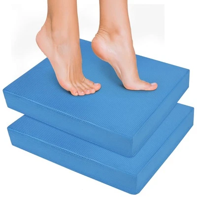 Almohadilla de equilibrio de espuma gruesa de 2 piezas para entrenamiento básico de yoga terapia física fitness Foto 1 de 4