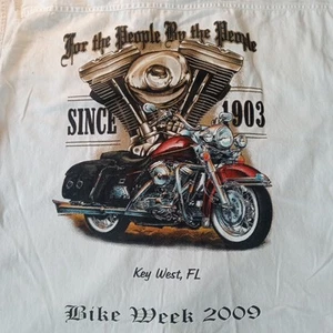 Ärmelloses Jeanshemd Weste Bike Week 2009 Key West FL Harley Davidson Gr. L - Bild 1 von 5