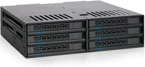 ICY DOCK 6 Bay 2.5” SATA HDD / SSD Hot Swap Tool-Less 6 BAY CAGE - Picture 1 of 7