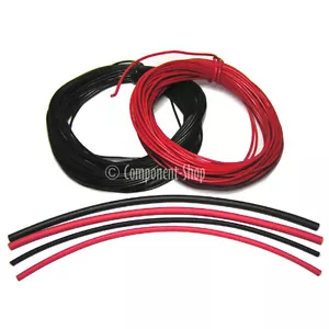 LEDs wiring kit - 20 m of PVC cable (red and black) + heatshrink - Picture 1 of 1