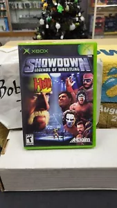 CIB SHOWDOWN LEGENDS OF WRESTLING MICROSOFT XBOX VIDEO GAME COMPLETE IN BOX - Picture 1 of 5