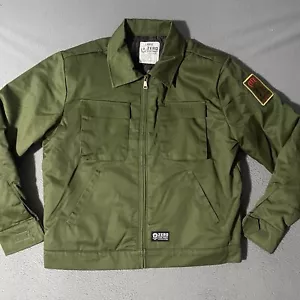 Zero Foxtrot Men’s Large Field Jacket Army Green Quilted Hiking Outdoor Military - Picture 1 of 8