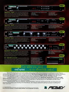 De colección Años 90 SERIE ESPECTRO MÓDULOS DE SONIDO REVISTA IMPRESIÓN ANUNCIO Sintetizador Bajo Órgano Pinup - Imagen 1 de 1