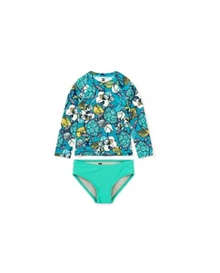 NWT size 7 12 TEA COLLECTION Turtle Floral Rash Guard Swim Set - Picture 1 of 1