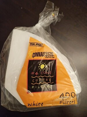 Rockline Connaisseur #4 Cone Coffee Filters White , 400-count (2X 200 Count Pack - Image 1 of 3
