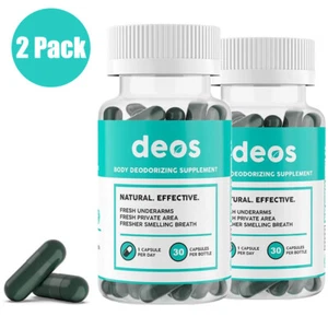 DEOS Internal Deodorant Supplement - Ganzkörperdesodorant - (30 Kapseln) - 2 Pk - Bild 1 von 7