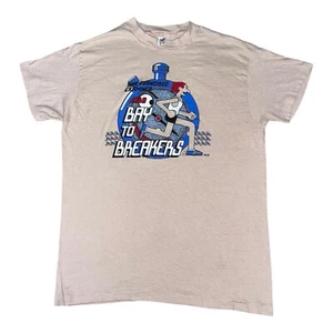 Vintage Hanes Single Stitch T 1980 San Fran Examiner Bay To Breakers Run Large - Picture 1 of 16