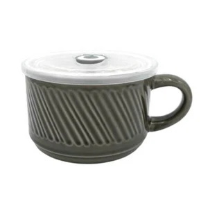 Boston Warehouse 21-Oz Souper Bowl Soup Mug, Striped Embossed - Picture 1 of 2