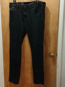 Cult of Individuality Mens Jeans Rebel Straight Flat Front 5 Pocket Black 34x33. - Picture 1 of 9