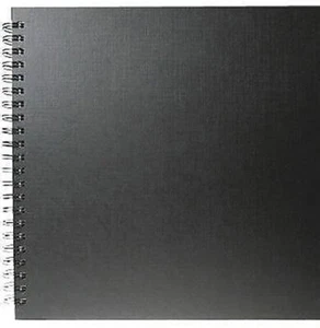 Daler Rowney Ebony Spiral Sketch Book Black Paper 6"x6" Sq. 40 sheets 180gsm - Picture 1 of 1