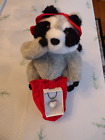 Hallmark vintage Love Bandit Racoon Plush with handcrafted heart necklace