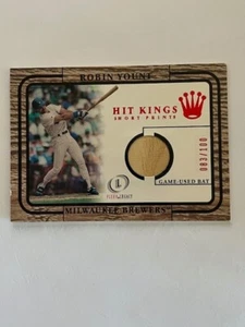 2001 Fleer Legacy Robin Yount (Brewers) Hit Kings Short Prints Bat Card # 83/100 - Picture 1 of 4
