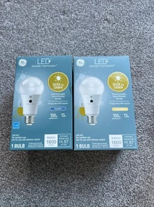 GE LED+ A19 Dusk to Dawn LED Light Bulbs, Automatic On/Off , 2 Pack, Daylight - Picture 1 of 6