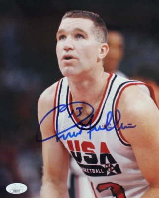 Chris Mullin Equipo EE. UU. Golden State Warriors Autografiado Firmado 8x10 Foto JSA Foto 1 de 4