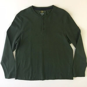 Club Room Henley grün XL Baumwollmischung Herren Langarm Hemd 0013 - Bild 1 von 8