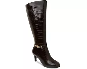 Botas de vestir Karen Scott Hanna talla 8 M WC marrón cocodrilo - Imagen 1 de 2