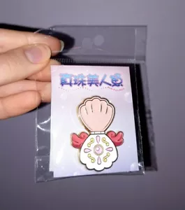Mermaid Melody Princess Siren Pin Pin Pin Pin FanFans Taiwan Shell Pink Pearl - Picture 1 of 2