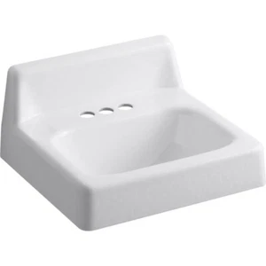 Kohler K-2867-0 Wall Mount Single Bowl Bathroom Sink White - Picture 1 of 3
