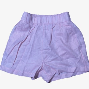 Blank NYC Pull-on Shorts Women M Pink 100% Linen Pockets Elastic Waist NWT - Picture 1 of 9