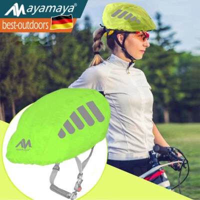 Ayamaya Helmüberzug Fahrradhelm Regenschutz Regenhaube Regenüberzug Sichtbarkeit