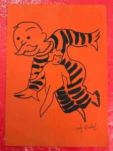 Andy warhol Drawing on paper (Handmade) signed and stamped - Picture 1 of 2
