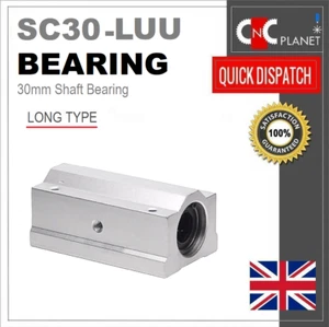 SC30LUU LINEAR MOTION 30MM SHAFT SLIDING BEARING BLOCK 30MM BORE SCS30LUU LONGER - Picture 1 of 9