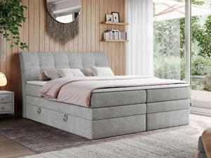 Boxspringbett Polsterbett mit Bettkasten und Multipocket Matratze - GOLD 10 KING - Bild 1 von 96