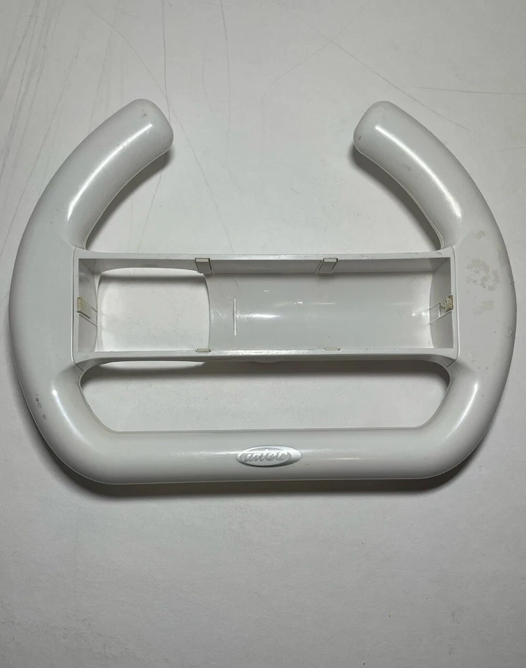 Intec Wii Remote White Racing Wheel Very Good - Image 1 of 4