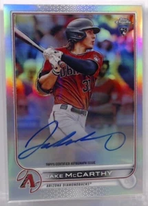 2022 TOPPS CHROME JAKE MCCARTHY RC AUTO REFRACTOR /499 #RA-JMC DIAMONDBACKS MPK - Picture 1 of 2