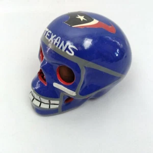 Houston Texans Schädel Keramik mexikanischer Ton Keramik Figur Volkskunst handgefertigt  - Bild 1 von 11