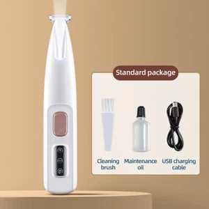 Dog Paw Trimmer for Grooming Cordless Electric Small Pet Grooming Clippers White - Picture 1 of 11