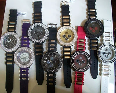 Men's 4 Row  Stone TECHNO PAVE Fashion Dressy Hip Hop Watch - Image 1 of 4