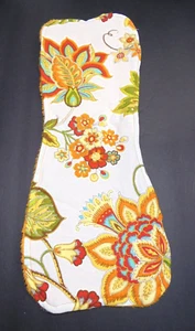 Paño de eructo para bebé hecho a mano estilo boutique cachemira floral naranja polar - Imagen 1 de 4