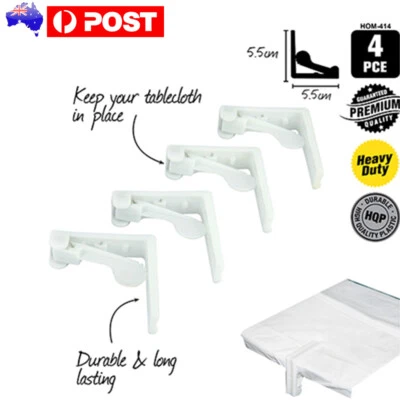 4x Tablecloth Clips Desk  Holder Party Picnic Wedding Picnic Table Cover Clamps - image 1 of 4