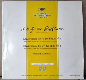 DGG LPM 18106 GERMANY BEETHOVEN - KLAVIERSONATE NR. 5 & 6 KEMPFF 1961 - Bild 1 von 3