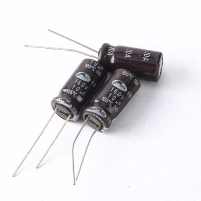 50pcs SAMWHA FR 160v 10uf 10x20mm electrolytic Capacitor  105°C - image 1 of 2