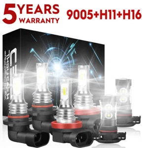 For 2007-2013 Toyota Tundra Combo 6x 6500K LED Headlight Hi/Lo + Fog Light Bulbs - Bild 1 von 17