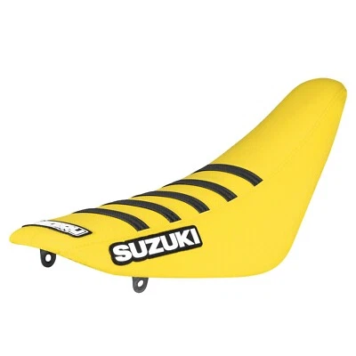 Funda de asiento Suzuki Jr 80 2001-2004 de Enjoy MFG TODO AMARILLO con costillas negras #198 Foto 1 de 4