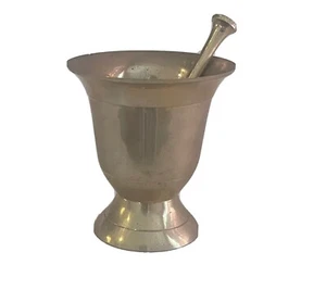 Vintage Brass Motar & Pestle India 3 1/2" tall - Picture 1 of 3