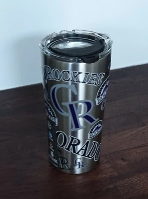 Vaso de acero inoxidable con tapa Tervis Colorado Rockies MLB 20-fl oz Foto 1 de 2