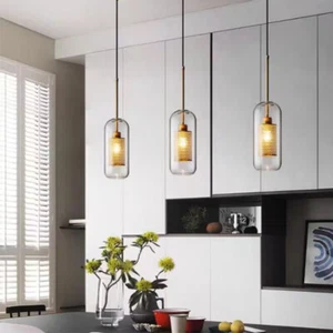Home Dining Room Pendant Lights Bar Pendant Lights Glass Kitchen Ceiling Light - Picture 1 of 10