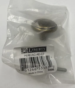 Liberty Antique Brass Cabinet Knob Pull P6361AC-AE-C7 NEW in Package - Picture 1 of 3
