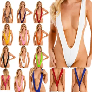Costume da bagno donna Sling Shot Lingerie pezzo unico bikini perizoma monokini - Foto 1 di 125