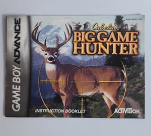 Cabela's Big Game Hunter Manual Instruction Booklet Gameboy Advance GBA - Picture 1 of 2